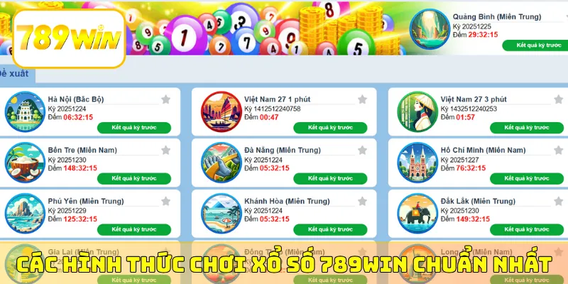 Các hình thức chơi xổ số 789Win chuẩn nhất