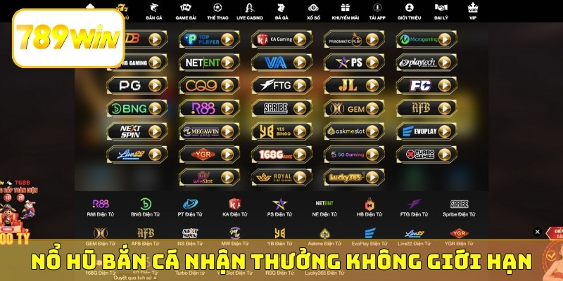 Nổ hũ bắn cá nhận thưởng không giới hạn